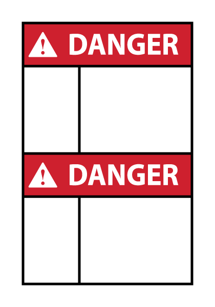 ANSI Danger Bilingual French Header