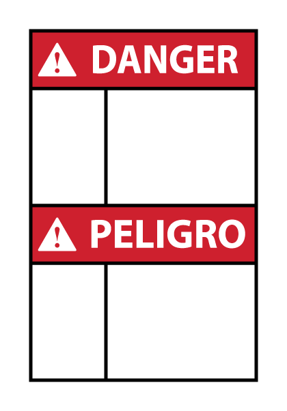 ANSI Danger Bilingual Spanish Header