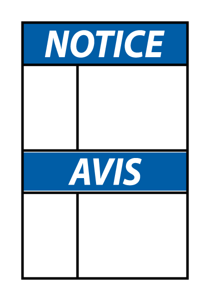 ANSI Notice Bilingual French Header