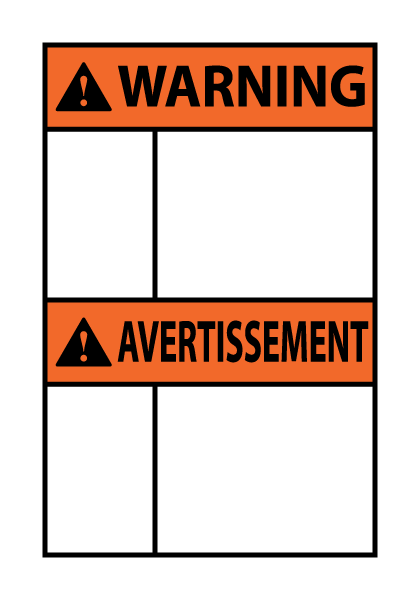 ANSI Warning Bilingual French Header