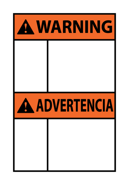 ANSI Warning Bilingual Spanish Header