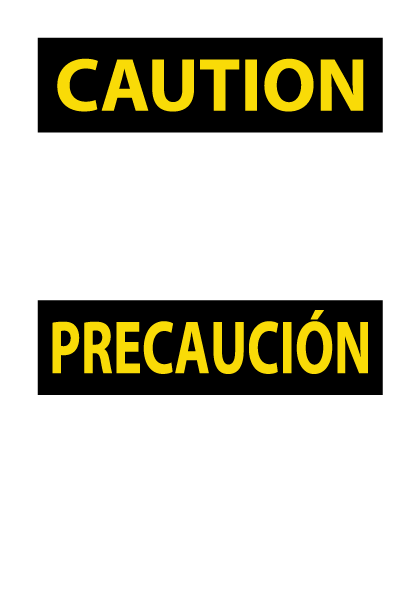 OSHA Caution Bilingual Spanish Header