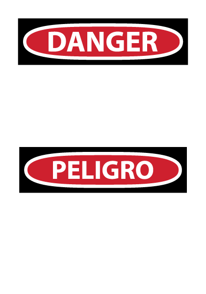 OSHA Danger Bilingual Spanish Header