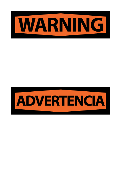 OSHA Warning Bilingual Spanish Header